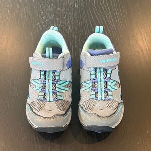 Merrell Kids' Aqua, Purple, and Gray Hiking Shoes